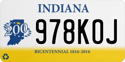 IN license plate 978KOJ