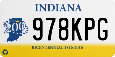 IN license plate 978KPG
