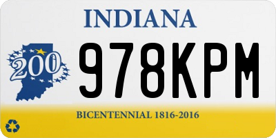 IN license plate 978KPM