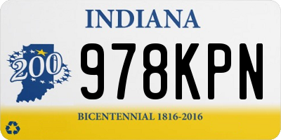 IN license plate 978KPN