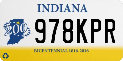 IN license plate 978KPR