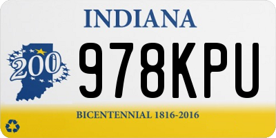 IN license plate 978KPU