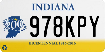 IN license plate 978KPY