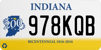 IN license plate 978KQB