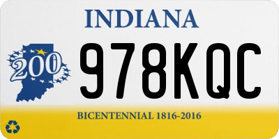 IN license plate 978KQC