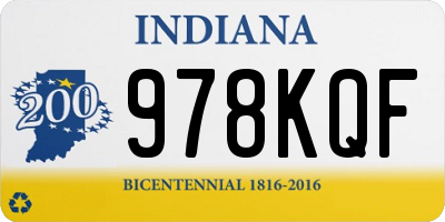 IN license plate 978KQF