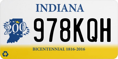 IN license plate 978KQH