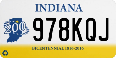 IN license plate 978KQJ
