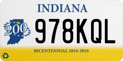 IN license plate 978KQL