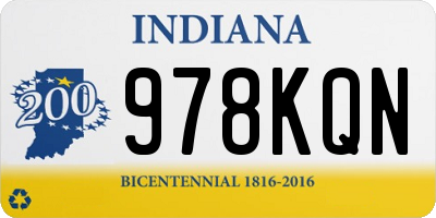 IN license plate 978KQN