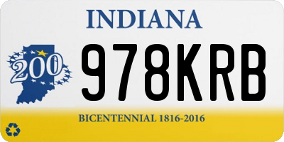 IN license plate 978KRB