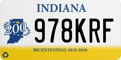 IN license plate 978KRF