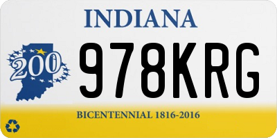IN license plate 978KRG