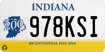 IN license plate 978KSI