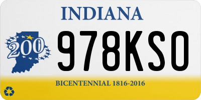IN license plate 978KSO
