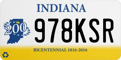 IN license plate 978KSR