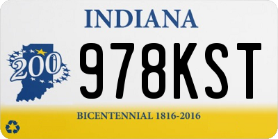 IN license plate 978KST