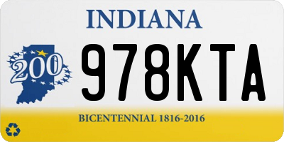 IN license plate 978KTA
