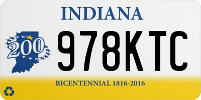 IN license plate 978KTC