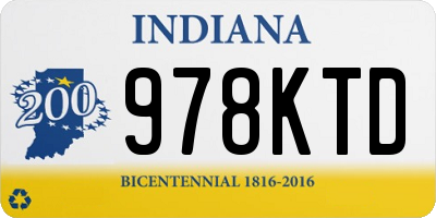 IN license plate 978KTD