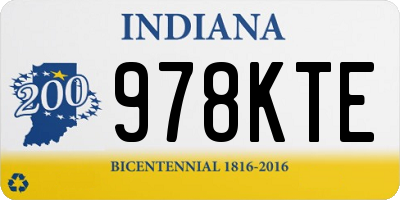 IN license plate 978KTE