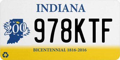 IN license plate 978KTF