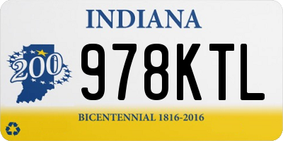 IN license plate 978KTL