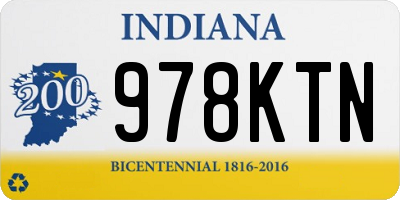 IN license plate 978KTN