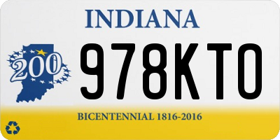 IN license plate 978KTO