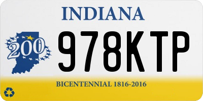 IN license plate 978KTP