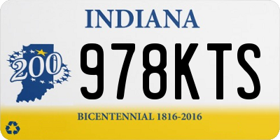 IN license plate 978KTS
