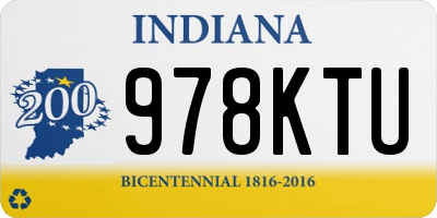 IN license plate 978KTU