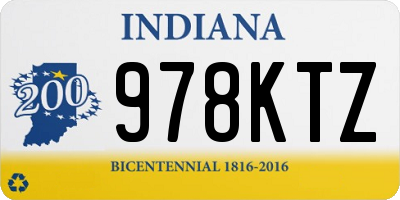 IN license plate 978KTZ