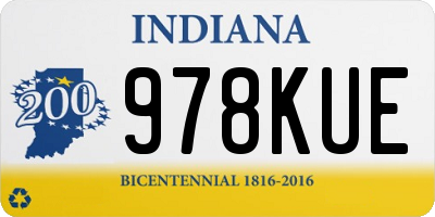 IN license plate 978KUE