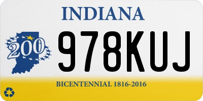 IN license plate 978KUJ