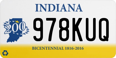 IN license plate 978KUQ