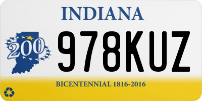 IN license plate 978KUZ