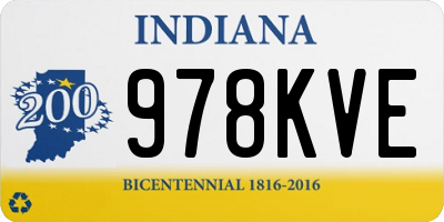 IN license plate 978KVE