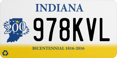 IN license plate 978KVL
