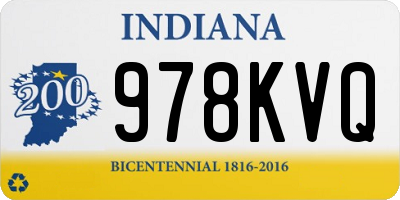 IN license plate 978KVQ
