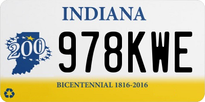 IN license plate 978KWE