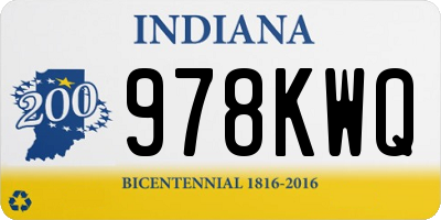 IN license plate 978KWQ