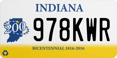 IN license plate 978KWR