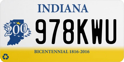 IN license plate 978KWU