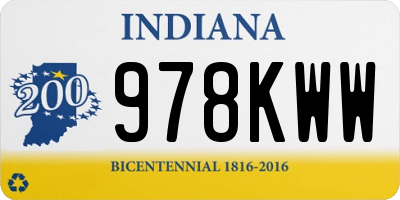 IN license plate 978KWW