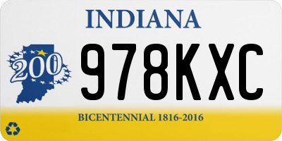 IN license plate 978KXC