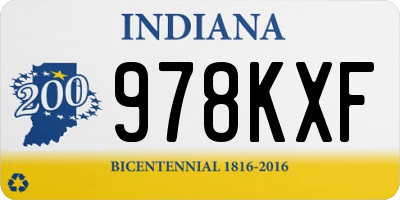 IN license plate 978KXF