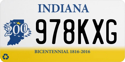 IN license plate 978KXG