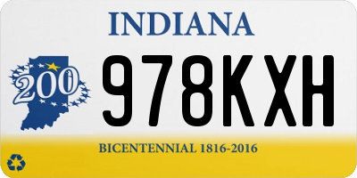 IN license plate 978KXH