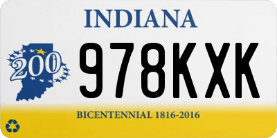 IN license plate 978KXK